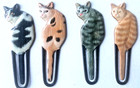 New Lot Of  all 4  Of These Cat Bookmarks 4-inch   Top Of Page