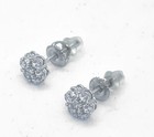 925 Sterling Silver 6mm Cz Flower Cluster Stud Earrings Men Women Scew Back