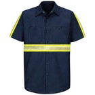 Men s Hi Vis Reflective Work Cloth Towing Industrial Safety Work Uniform Shirts