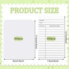 Harloon 1000 Pcs Self Adhesive Library Cards Pockets Checkout Cards