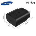 Geniune Original Samsung Fast Wall Charger For Galaxy S10 S20 S21 S22 S23  Black