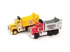 Auto World Srs357 18  Gold Rush Ho Scale Slot Car Race Set Lighted Dump Trucks