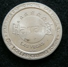  1 Harrah s Hotel Casino Las Vegas Nevada Coin Slot Machine Gaming Token Bourbon