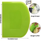 Surdoca Dough Scraper Bench - 24x15 5cm 9 5x6 1    White yellow white