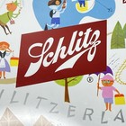 Vintage Schlitz Brewing Co 1950s Mcm Cartoon Schlitzerland Beer Serving Tray 13 