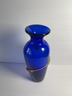 2001 Large Richard Blenko Cobalt Glass Vase