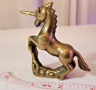 Lot Of 2 - Beautiful Unicorns  Vintage 1 Solid Brass And 1 Pewter Figures