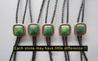 Natural Square Jade Bolo Tie Wedding Necklace Men Groomsmen Western Cowboy
