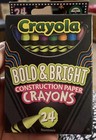 Crayola Construction Paper Crayons  School   Art Supplies 24 Count Bb