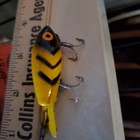 Bomber Vtg Wood Fishing Lure A  Yel Shr 200 Small Heddon Storm Rapala Rare Nice