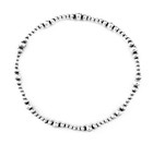 Sterling Silver Beaded Stretch Ankle Bracelet size 9 1 4