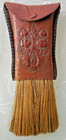 Vintage Clothes Garment Brush W Leather Case Whisk Broom Style