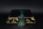 Genuine Ancient Roman Glass Bottle With Dark Blue Color C  1st - 3rd Century Ad