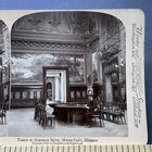 Antique 1897 Poker Table Monte Carlo Casino Monaco Stereoview Photo Card P2387