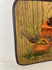 Signed Baro Wood Art Plaque Coffee Grinder   Robins Cottage