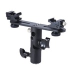 Hot Shoe Mount Adapter Dual Screws Stand Holder For Dslr Camera Flash Light