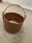 Vintage French Copper Cauldron Pot Planter Bucket 10 Inches