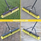 Heavy-duty 24 In  Stainless Steel Handle Indoor outdoor Push Broom