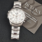 Bulova 96b255 Marine Star Chronograph Men s White Watch 43 Mm