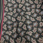 Black Paisley Silk Pocket Square pocket Handkerchief 