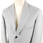 Luis Trenker Jacket Coat Mens Size 52 Gray Cotton Linen Herringbone Trachten Jacket