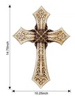 Rustic Decorative Layered Wood Like Resin Wall Cross White
