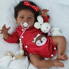 Reborn Baby Dolls Black Girl - 20 Inch African American Realistic Newborn Girl D