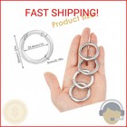 4 Silver Metal O Ring For Purse Strap - 1 Inch Round Spring Ring Clasp For Handb