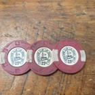 Lot Of 3 Vtg Horseshoe Club Las Vegas Nv Benny Binion 25   Casino Chips