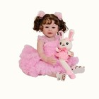 Reborn Baby Dolls Girl 22in Full Body Vinyl Realistic Baby Doll Lifelike Toddler