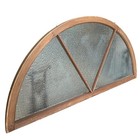 Restored Antique Arched Florentine Glass Transom Window Ga20696