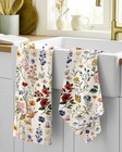 Vintage Flower 150 Gsm Flour Sack Kitchen Towels Set Of 2 Flower Pattern Towels