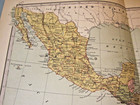 1873 Bartholomew Mexico West Indies Central America Map Antique Color Original