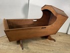Antique Walnut American Cradle Early 1800 s Hand Dovetailed Wide Single Boards