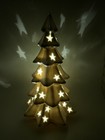 Ceramic Porcelain Christmas Tree With Lights Iridescent All White Snow 11    Read