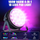 18led 180w Rgbw Stage Lighting Par Light Dmx Beam Party Dj Disco Effect Lighting