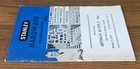 1950s Stanley Hardware Catalog  559 Syracuse Ny Artisan Supply Carpenters Tools