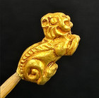Vintage Gold Lion Animals Figures Beads From Pyu Period South East Asia
