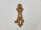 Vtg Double Lock Keyhole Cover  Bronze Neo-grec Ornamental Architectural Salvage
