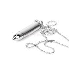 Cremation Stainless Steel Bullet Urn Necklace Ash Keepsake Memorial Pendant