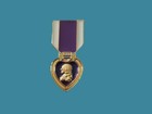 U s Military Purple Heart Hat Pin Badge Miniature Double Clutch Back
