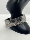 Navajo Native American Southwestern Design Sterling Silver Cuff Bracelet Vintage
