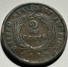 1864 Two Cent Piece     Circulated      Original Surfaces 