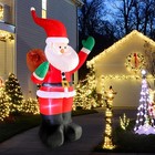 6ft Christmas Inflatables Santa Claus Built-in Led Lights Blow Up Yard Holiday