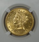 1891-cc cc Gold Liberty Head Eagle  10 Ngc Au 58 Fs-501
