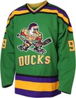 Retro Mighty Ducks Movie Jersey Adam Banks 99 Ice Hockey Jersey Green Ice Hockey