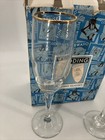 Vintage 1986 Pepe Le Pew   Penelope Toasting Glasses Wedding Flutes Gold Rimmed