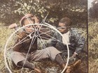 Vintage Early 1900 s Black Americana Stereoview Card Children Bicycle Victorian 
