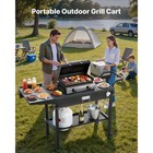 Uimoso Outdoor Grill Cart 31 0x17 0 Inch Tabletop Size Grilling Table For Picnic