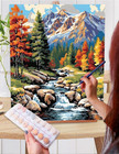 Landscape Paint By Number Kit For Adults Canvas mountain River Paint By Numbers 